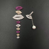 AndQ【LolliLips】So many Lips Personality Drop Earrings