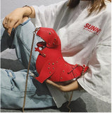 Rivet Personality Dinosaur Design Fashion Cross Body Mini Shoulder Bag