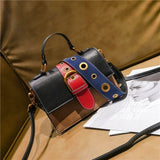 Contrast Color Small Square Bag
