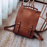 PU Leather Backpack Travel Bag