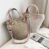 Large Capacity Portable Straw Bag
