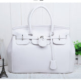 Litchi Pattern Platinum Handbag