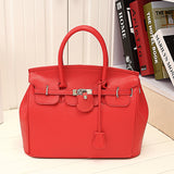 Litchi Pattern Platinum Handbag