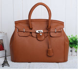 Litchi Pattern Platinum Handbag