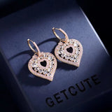 AndQ【Spade Queen Heart】Poker Spade A Heart Earrings