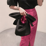 Cute bow Cotton Handbag