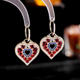 AndQ【Spade Queen Heart】Poker Spade A Heart Earrings
