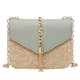 Straw Woven Shoulder Chain Bag