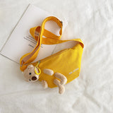 Super Fire Canvas Cartoon Bear Cute Backpack Waist Bag