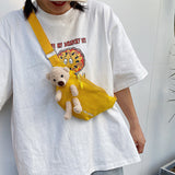 Super Fire Canvas Cartoon Bear Cute Backpack Waist Bag