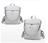 Fashion Simple Vintage Solid Color Backpack Bag