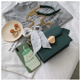 Solid Color Crossbody Small Square Bag