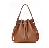 Fashion Wave Frosted Shoulder Simple and Easy Chic Bucket Handbag Bag
