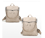 Fashion Simple Vintage Solid Color Backpack Bag