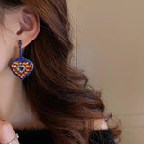 AndQ【Spade Queen Heart】Poker Spade A Heart Earrings