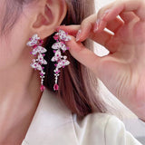 AndQ 【Dancing Butterfly】Zircon Dancing Butterfly Earrings