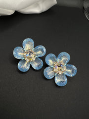 AndQ Stars Flower Studs Earrings