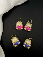 AndQ Fortune Cat Pendants Earrings