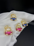 AndQ Fortune Cat Pendants Earrings