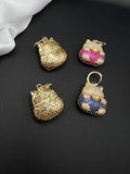 AndQ Fortune Cat Pendants Earrings