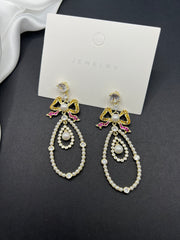 AndQ Palace Zircon Pearls Drop Earrings
