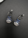 AndQ Totoro Zircon micro Embedded Pendants Earrings