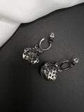 AndQ Totoro Zircon micro Embedded Pendants Earrings