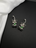 AndQ Panda Eating Bamboo Pendants Earrings