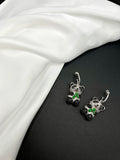 AndQ Panda Eating Bamboo Pendants Earrings