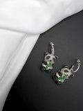 AndQ Panda Eating Bamboo Pendants Earrings