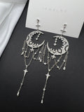 AndQ Moons Zircon Drop Earrings