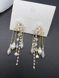 AndQ Handmade Pearls Temperament Tassels Earrings