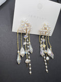 AndQ Handmade Pearls Temperament Tassels Earrings