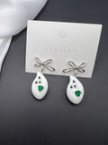 AndQ White Personality Irregular Shape Pendant Earrings