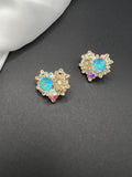 AndQ Handmade Ocean Heart Studs Earrings