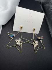 AndQ Handmade Hollow Stars Earrings
