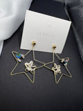 AndQ Handmade Hollow Stars Earrings