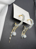 AndQ Handmade Half Circle with Tassels Earrings