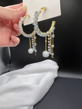 AndQ Handmade Half Circle with Tassels Earrings