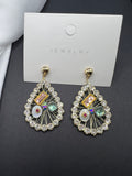 AndQ Handmade Kiwi Decoration Like Sunshine Drop Earrings