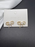 AndQ Handmade Bowknots Flower Studs Earrings