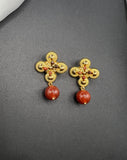AndQ Old School Red Earrings