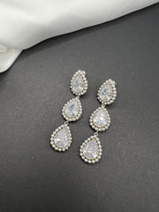 AndQ Water Drop with Millet Beads Drop Earrings