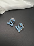 AndQ Dinosaur Driving Cars Studs Earrings
