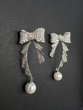 AndQ Sweet Princess Bowknots with Pearl Earrings