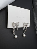 AndQ Sweet Princess Bowknots with Pearl Earrings