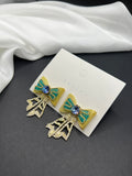 AndQ Handmade Bowknots Green Earrings