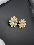 AndQ Flower Square Studs Earrings