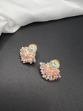 AndQ Handmade Pink Skirt Studs Earrings