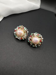 AndQ Handmade Round Studs Earrings